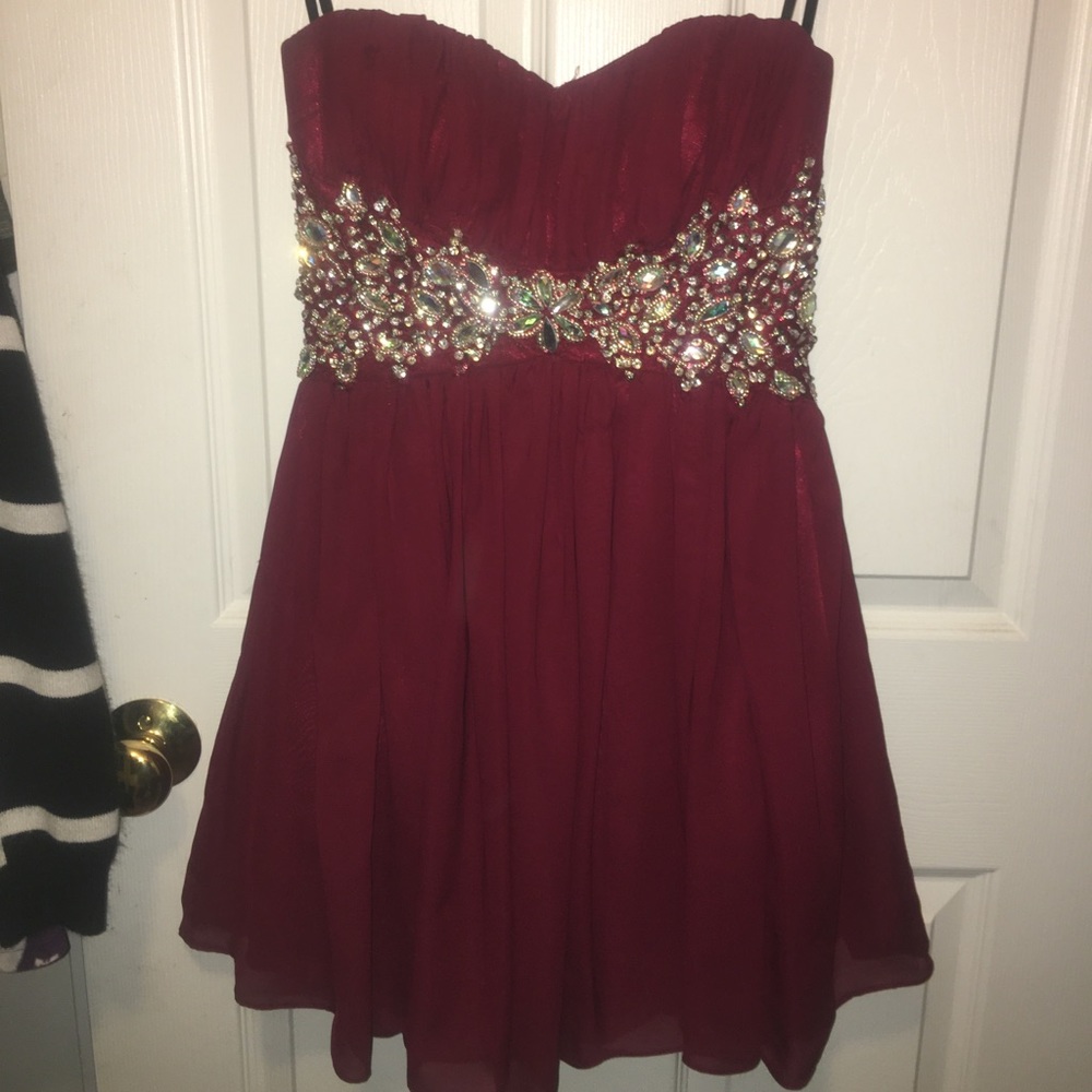 Burgundy Homecoming Dress